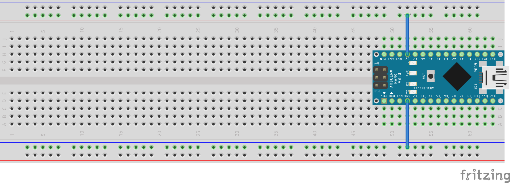 Breadboard mit Arduino