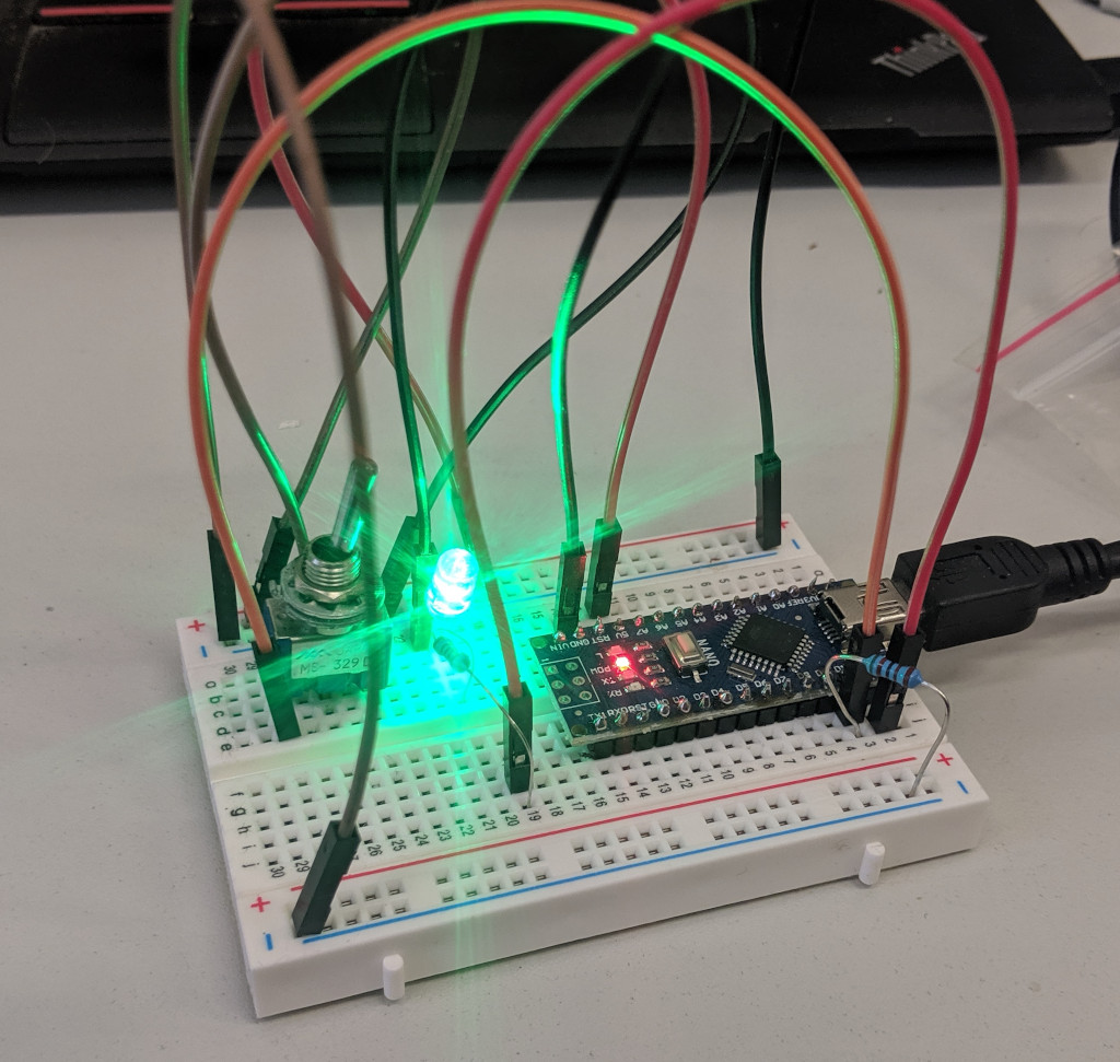 Arduino mit LED und Taster